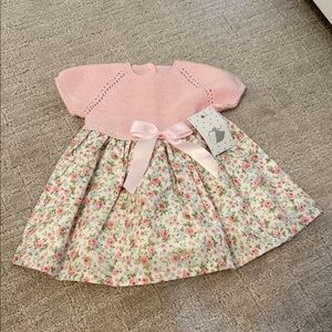 NWT 3M Pink Knit Top Floral Dress